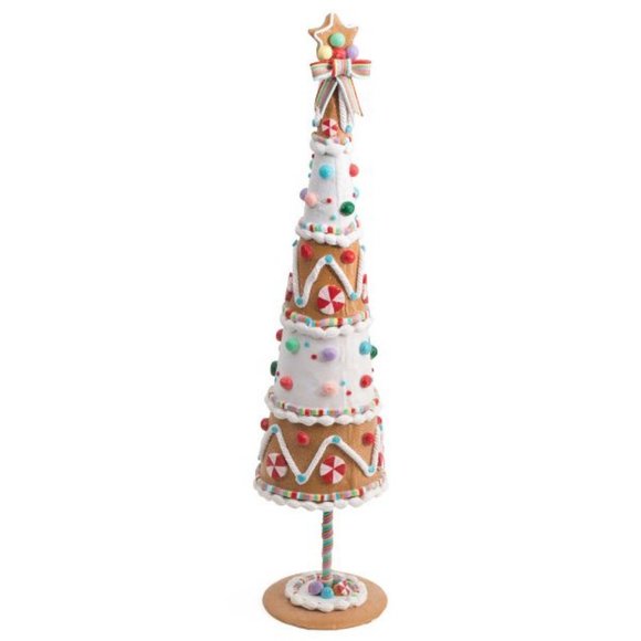 NEW Large 26in CUPCAKES & CASHMERE Gingerbread Cone Tree - Picture 1 of 1